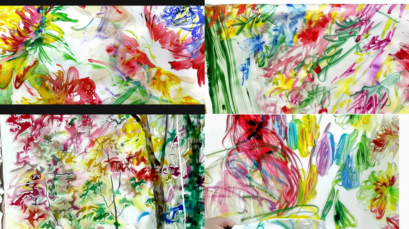 Ebullient Brushstrokes in Vivid Spring Palette - Midjourney sref style