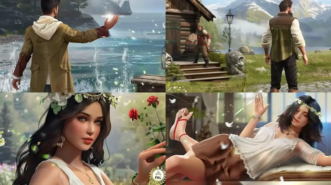 Serene and Lush Imagery with a Touch of Fantasy - Midjourney sref style
