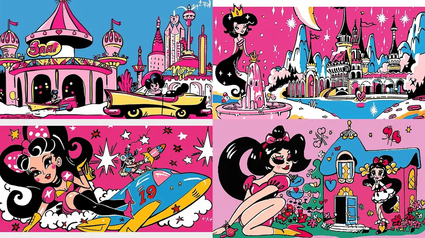 Vibrant and Whimsical Pop-Art Aesthetic with Cartoonish Charm - Midjourney sref style
