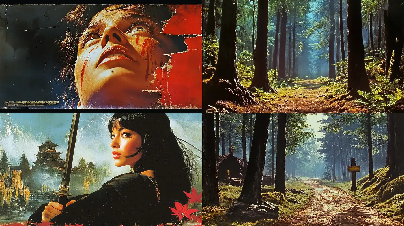 Lush Cinematic Forest Reverie with Painterly Realism - Midjourney sref style