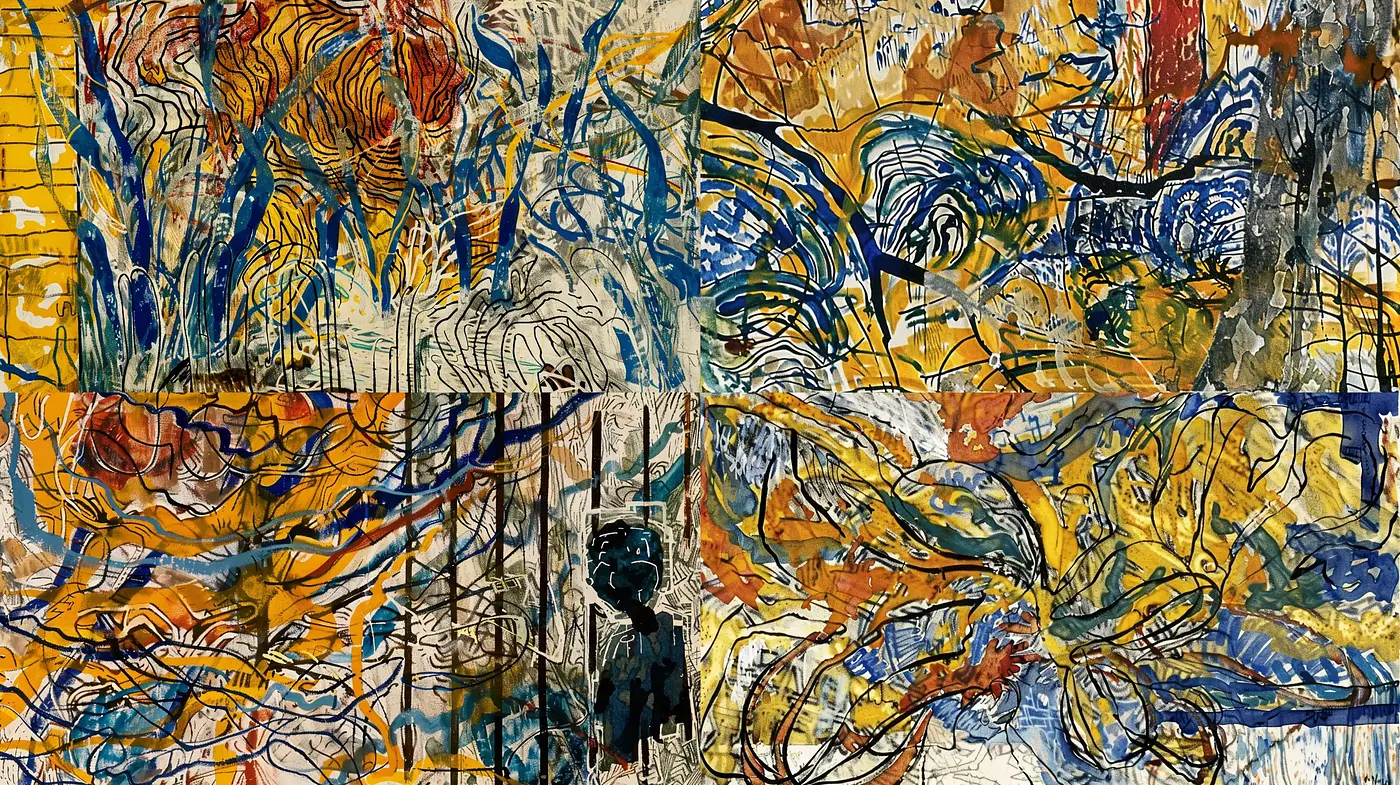 Abstract Expressionist Tapestry of Vibrant Gestures - Midjourney sref style