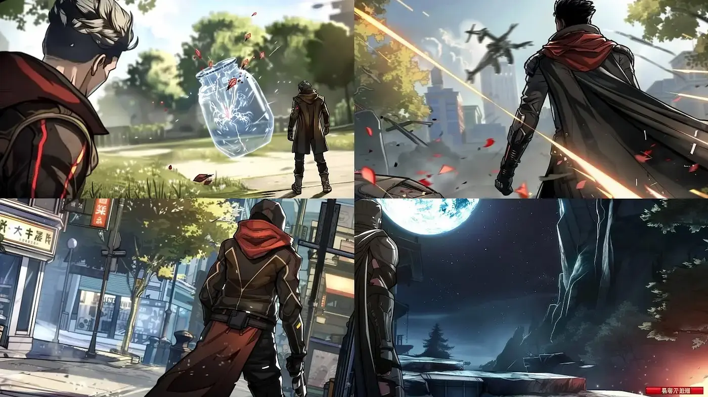 Dynamic and Cinematic Urban Fantasy Style with Bold Illustrative Elements - Midjourney sref style