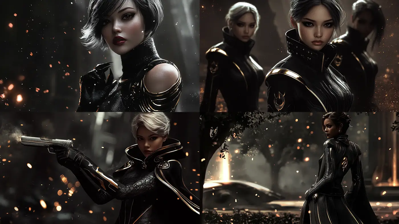 Nocturnal Elegance: A Journey Through Stylish Cyberpunk Visions - Midjourney sref style