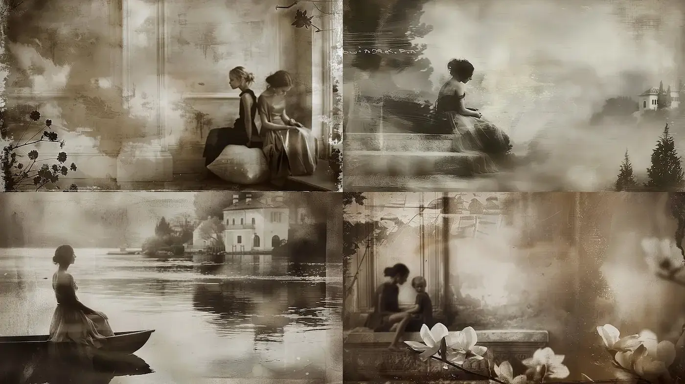 Ethereal and Dreamlike Aesthetic with Vintage Undertones - Midjourney sref style