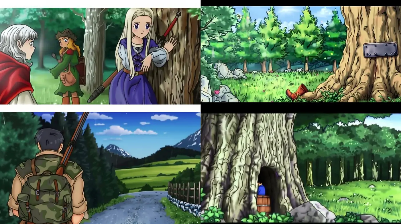 Enchanting Cel-Shaded Journey Through Pastoral Landscapes and Storybook Scenes - Midjourney sref style