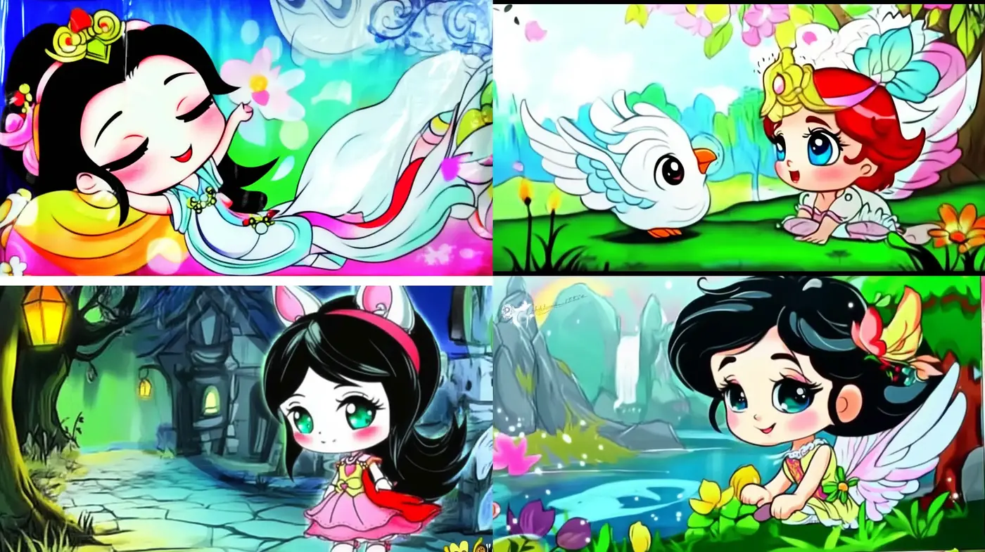 Enchanted Whimsicality: A Fusion of Bold Lines and Vibrant Fairytale Hues - Midjourney sref style