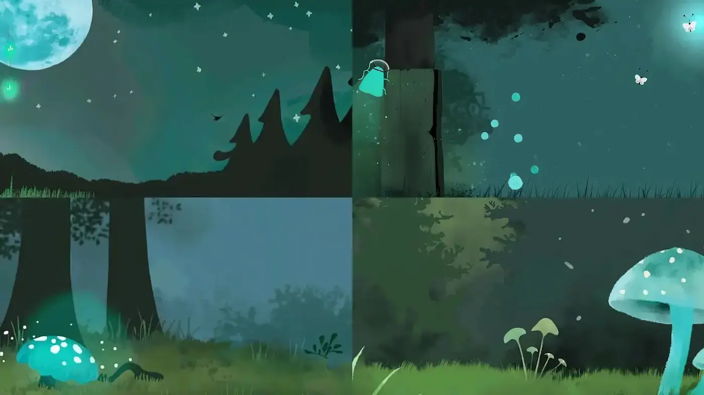 Enchanting and Ethereal Nature Scenes with a Mystical Glow - Midjourney sref style