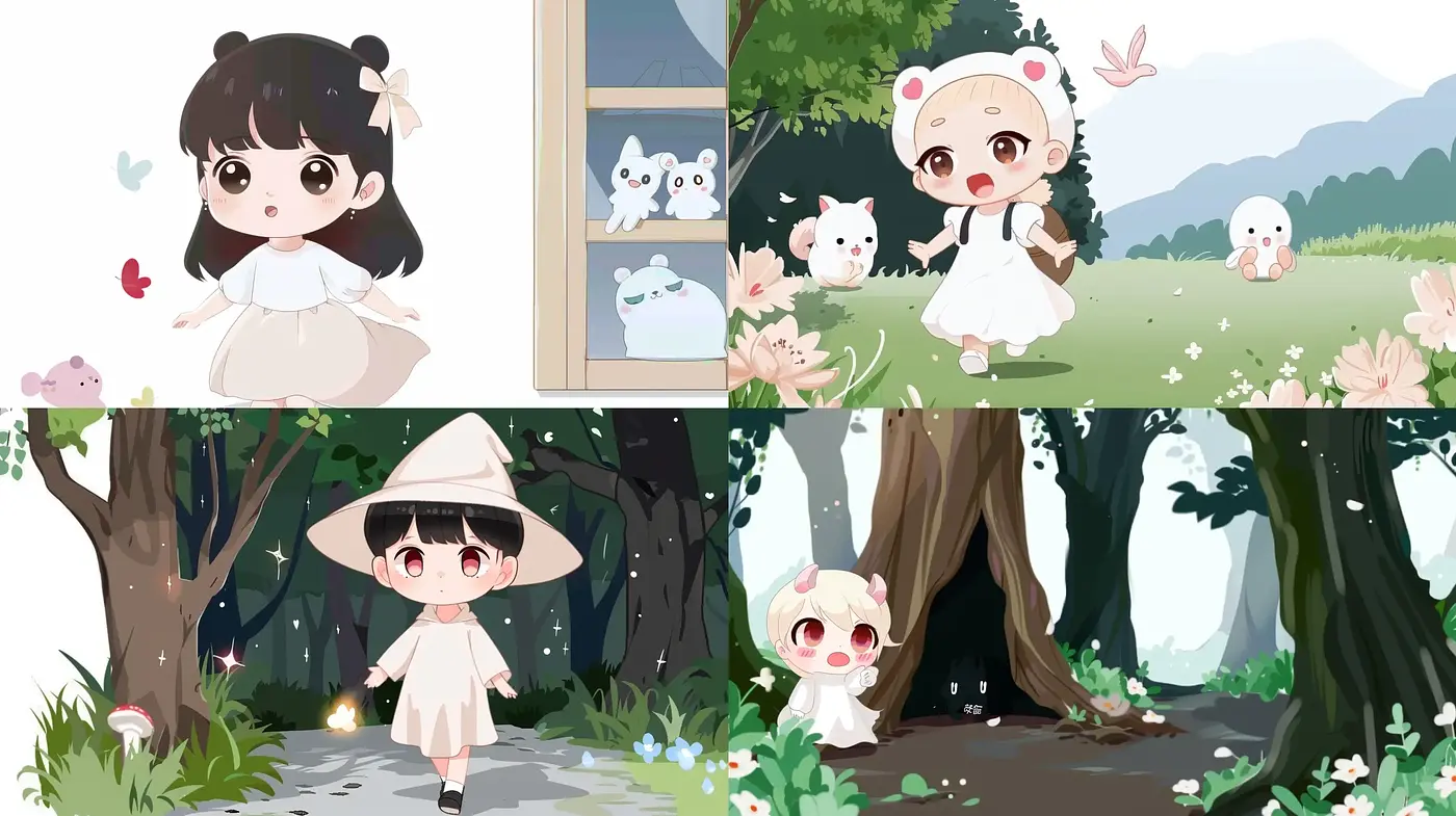 Enchanted Whimsy: An Idyllic Anime-Inspired Pastoral Scene - Midjourney sref style