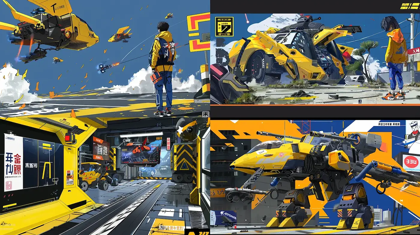 Futuristic Urban Aesthetic with Vibrant Technology - Midjourney sref style