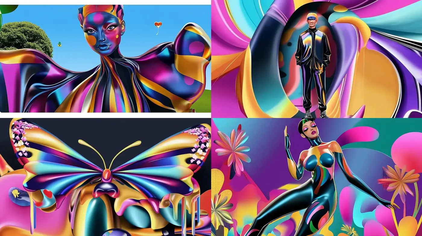 Kaleidoscopic Euphoria: A Vivid Journey Through Surreal Chromatic Waves - Midjourney sref style