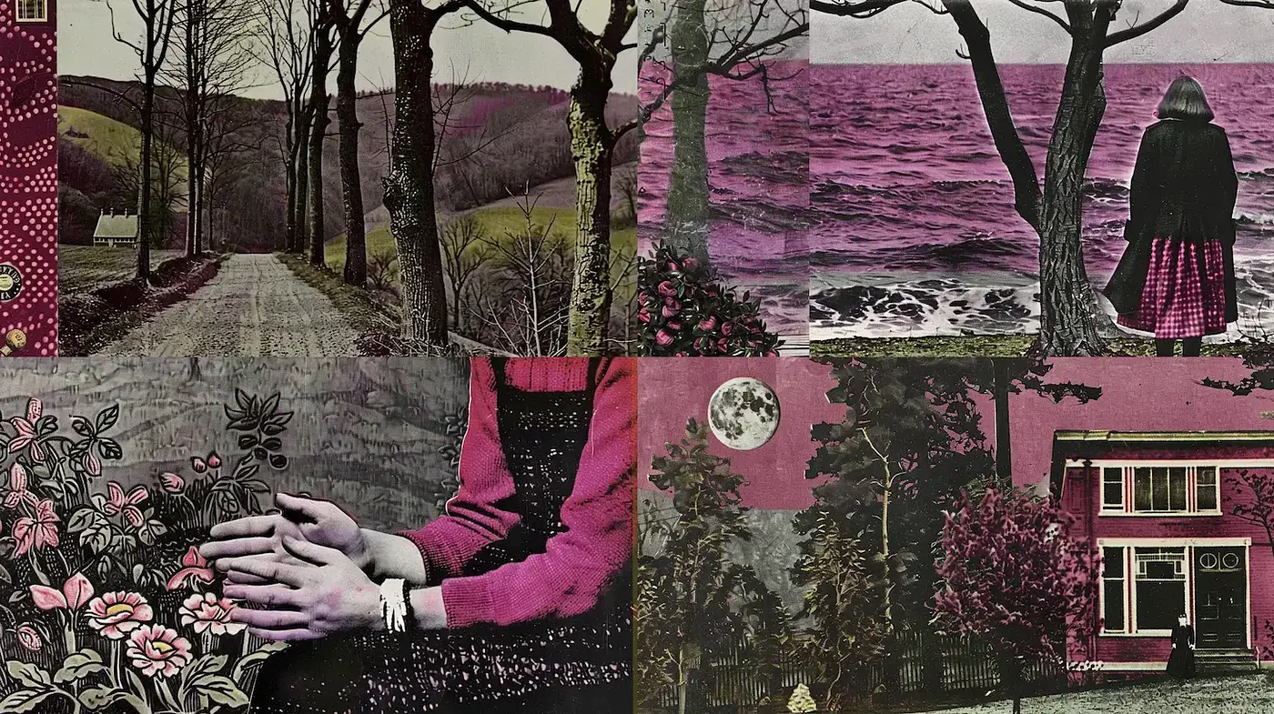 Ethereal Twilight Hues in Collage-Inspired Montage - Midjourney sref style