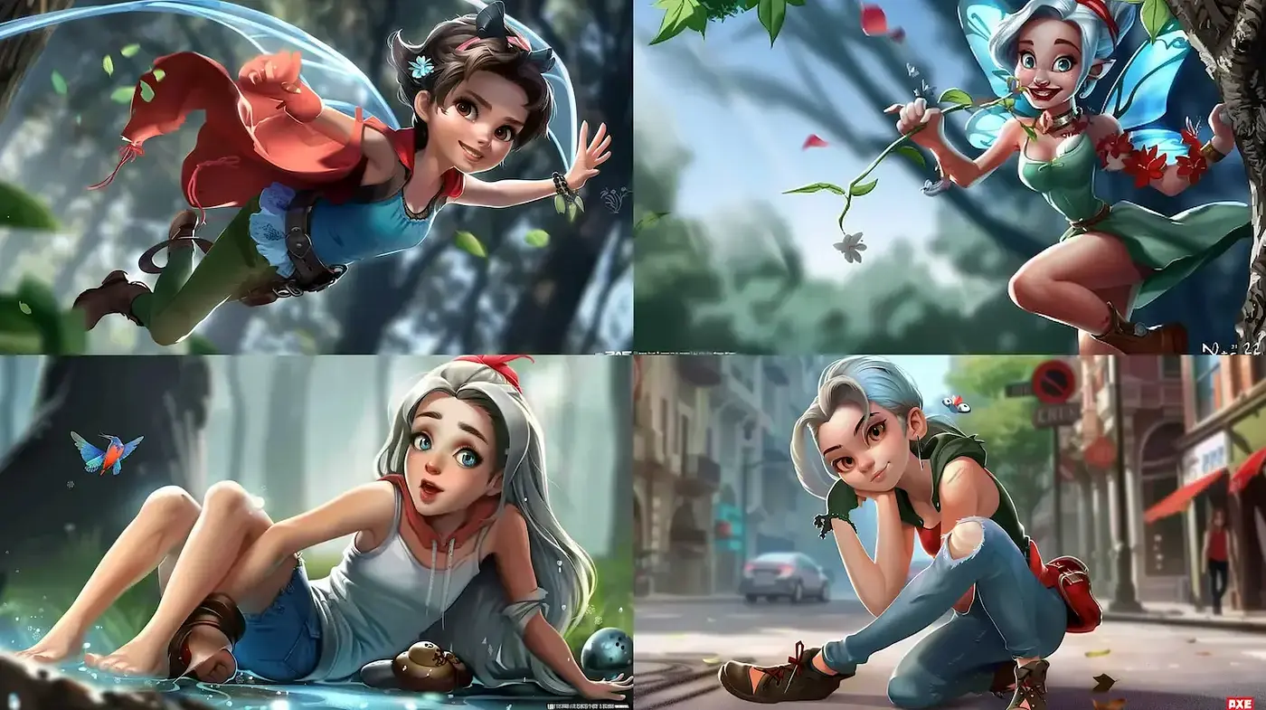 Whimsical Fantasy Character Design with Playful Vibrance - Midjourney sref style