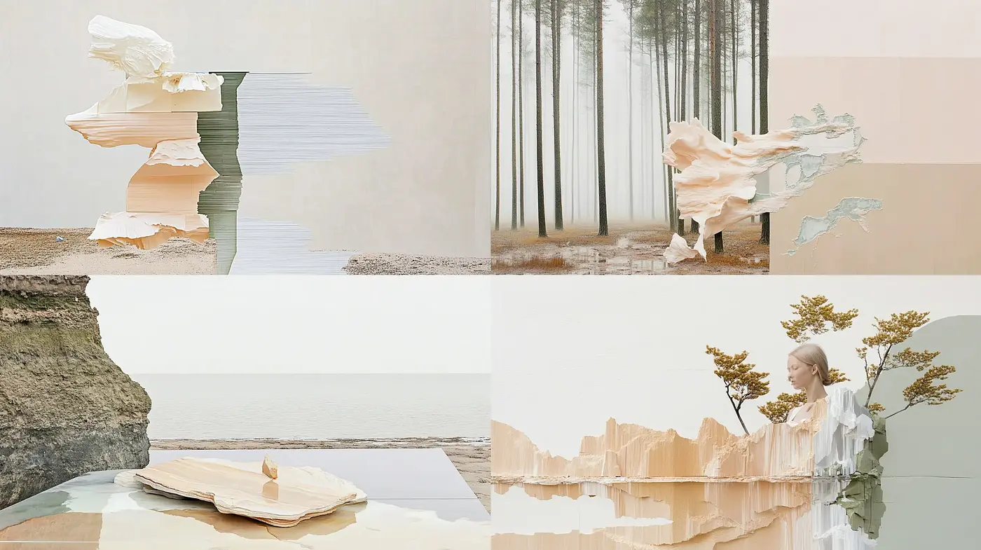 Ethereal Serenity: A Delicate Fusion of Natural and Abstract Elegance - Midjourney sref style