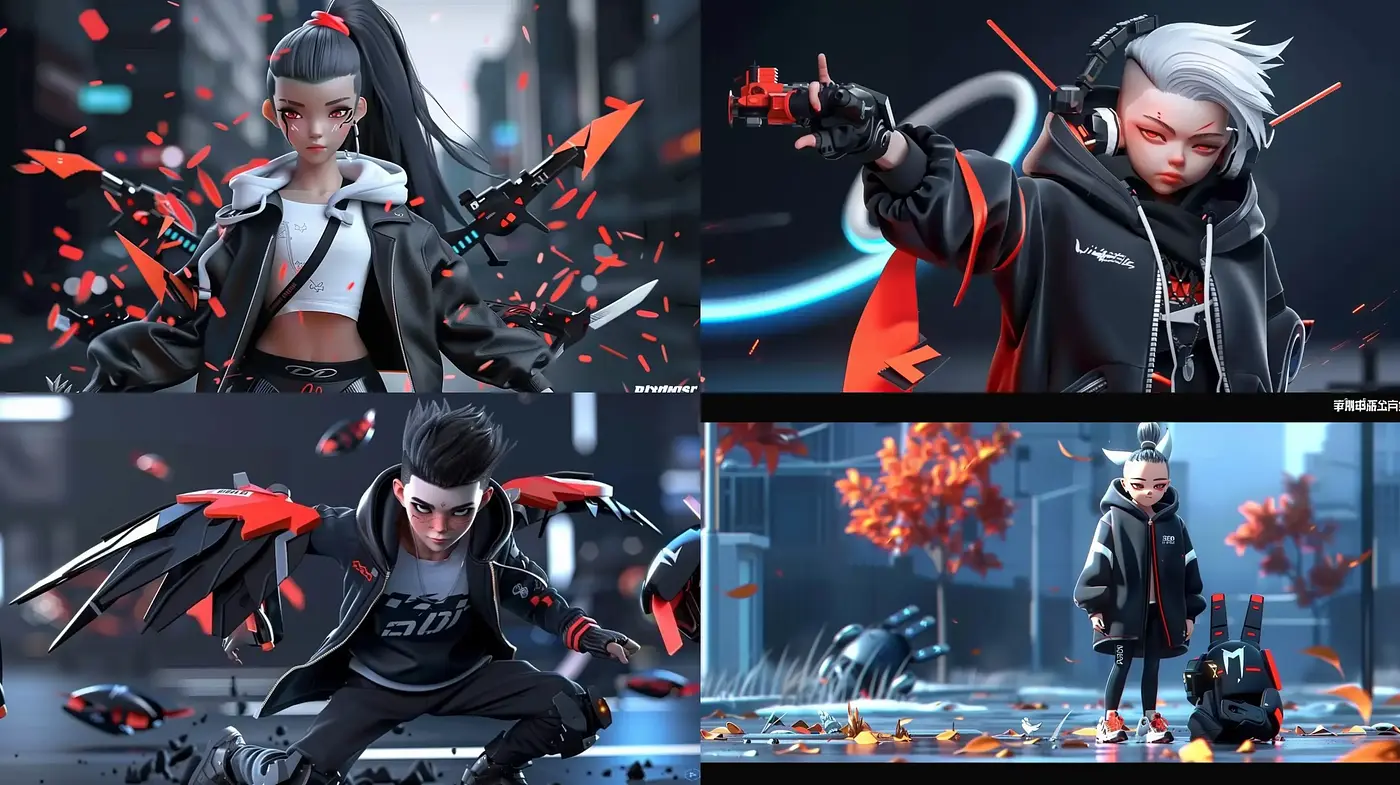 Futuristic Anime-Inspired Urban Digital Art with Cyberpunk Overtones - Midjourney sref style