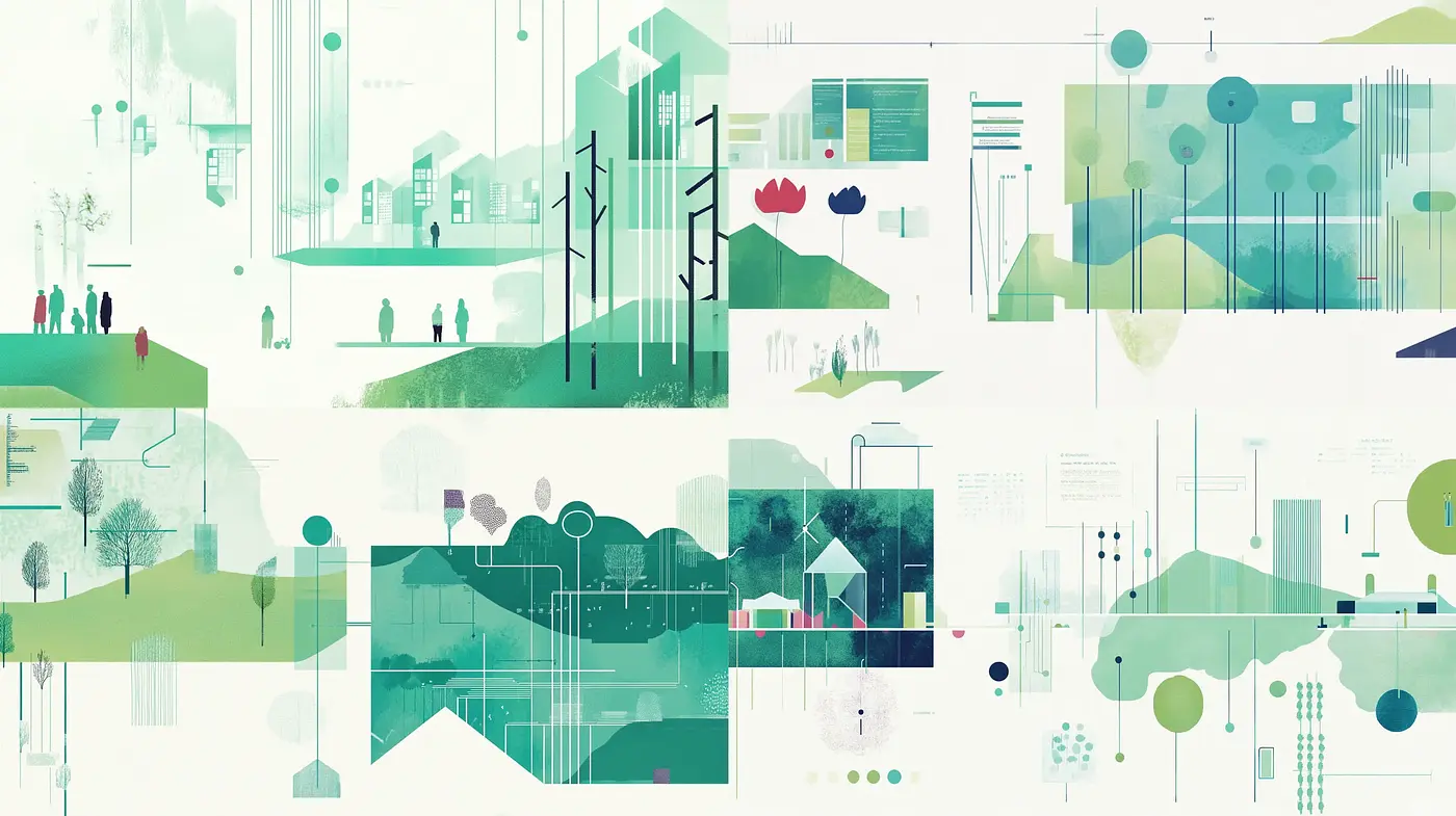 Abstract Architectural Harmony in a Pastel Dreamscape - Midjourney sref style