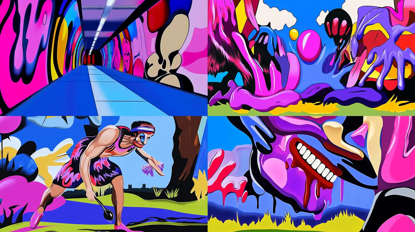 Vibrant Dreamscape Fusion with Surreal Expressivity - Midjourney sref style
