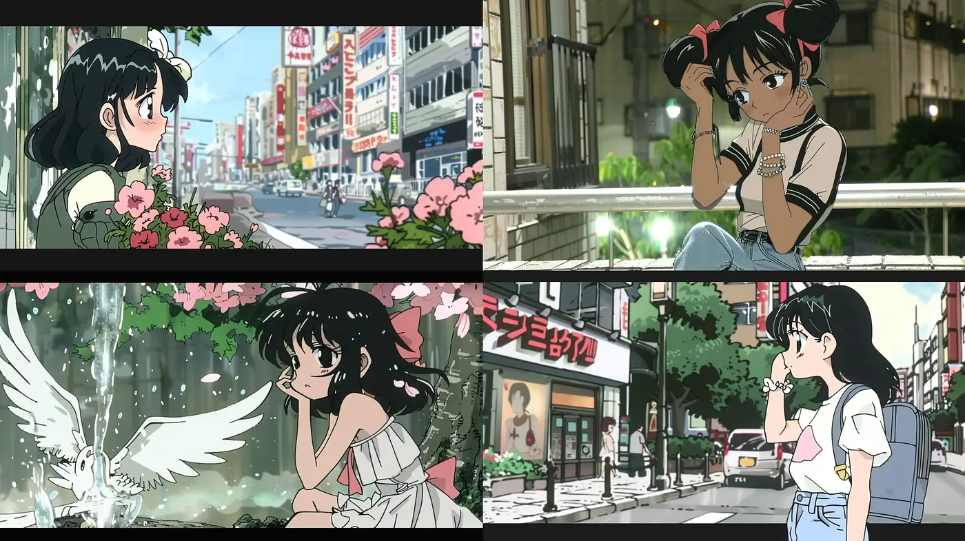 Contemporary Anime Elegance with Urban Essence - Midjourney sref style