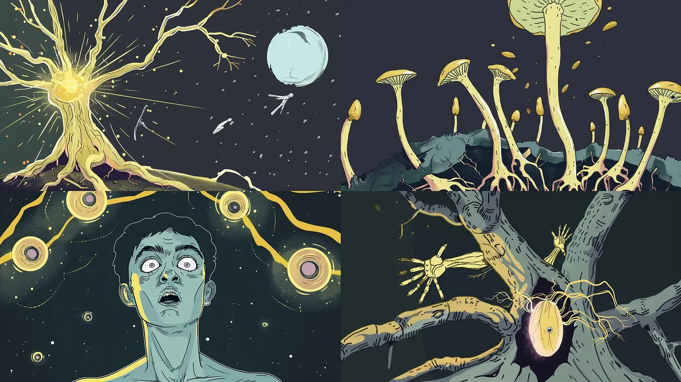 Ethereal Nocturne: A Dreamlike Fusion of Surrealism and Comic Art - Midjourney sref style