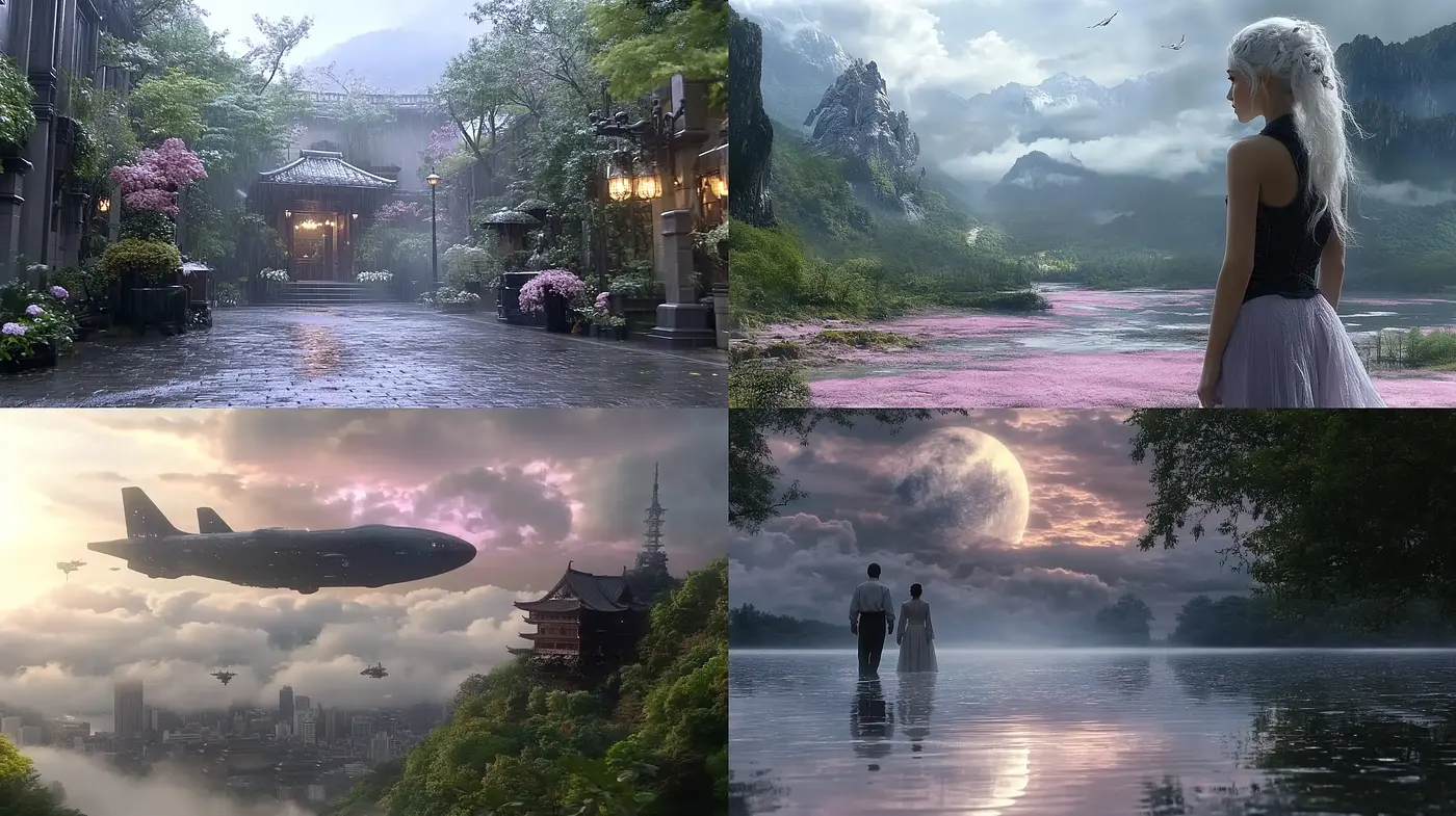 Ethereal Twilight Ambiance with Surreal Overtones - Midjourney sref style