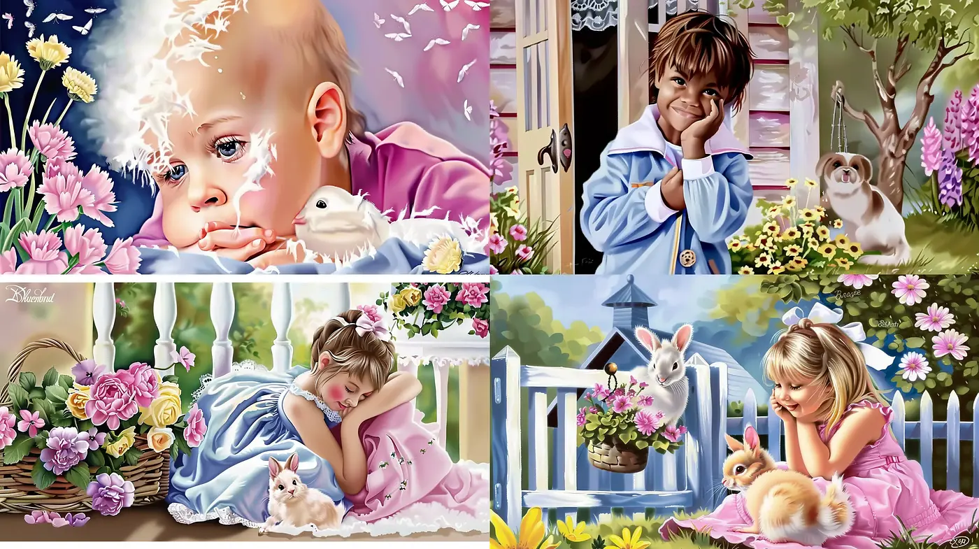 Idyllic Pastel Dreamscape in Hyperrealism - Midjourney sref style