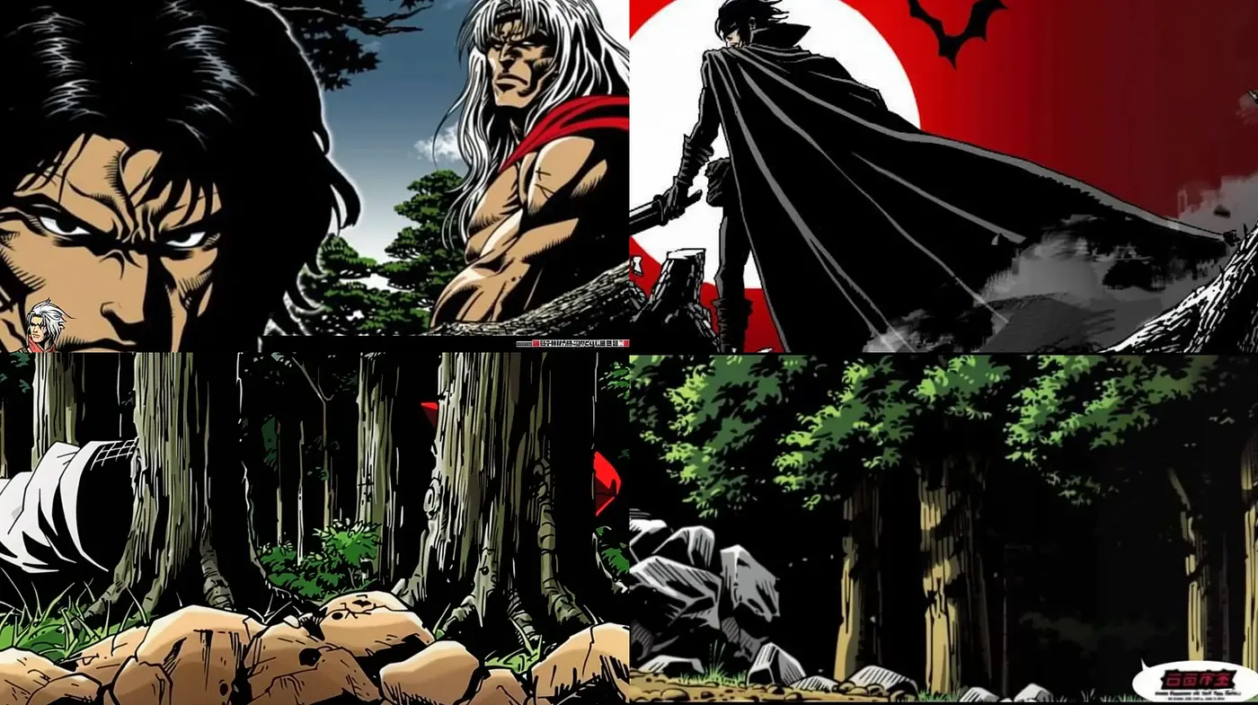 Dynamic Graphic Novel Aesthetic with a Dark Ambiance - Midjourney sref style