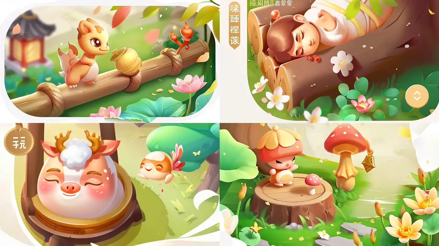Whimsical Garden Delights: A Consistent Symphony of Pastel Hues and Joy - Midjourney sref style