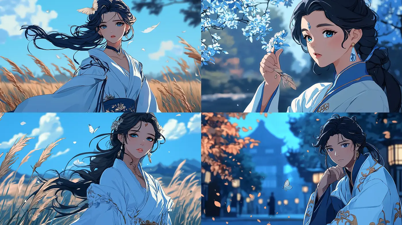 Ethereal Twilight Serenity in Anime Style - Midjourney sref style