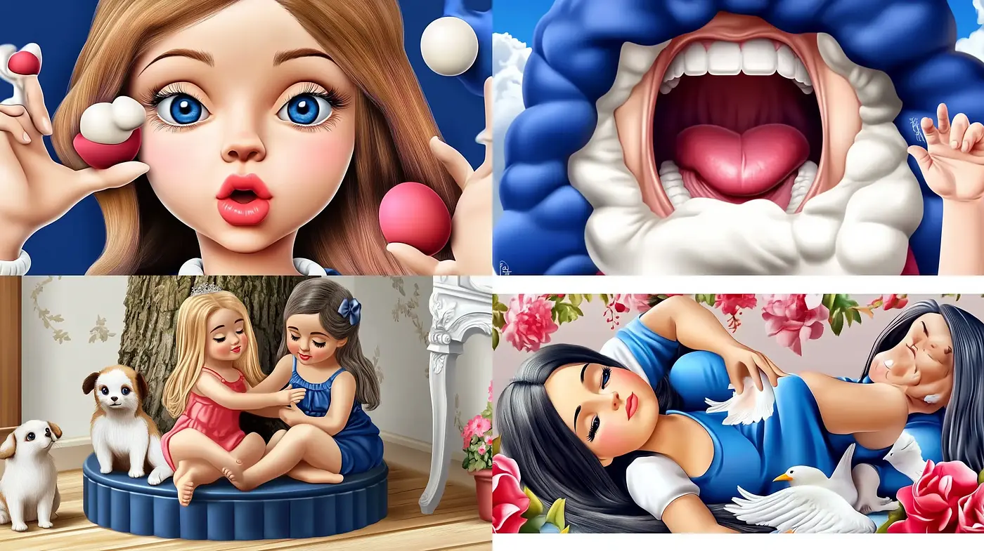 Surrealist Fantasy with Hyperrealistic Touches - Midjourney sref style