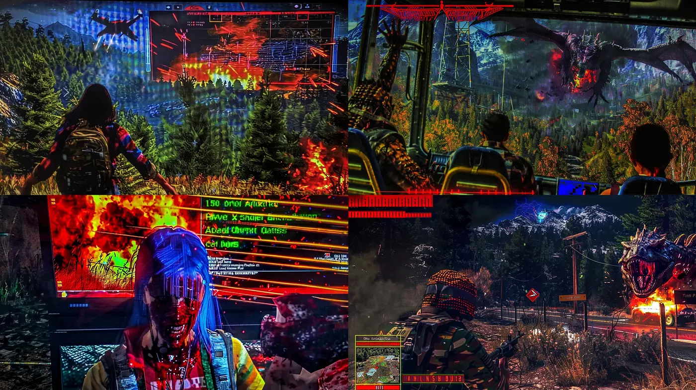Fusion of Surreal and Cybernetic Imagery with Vivid Contrast - Midjourney sref style