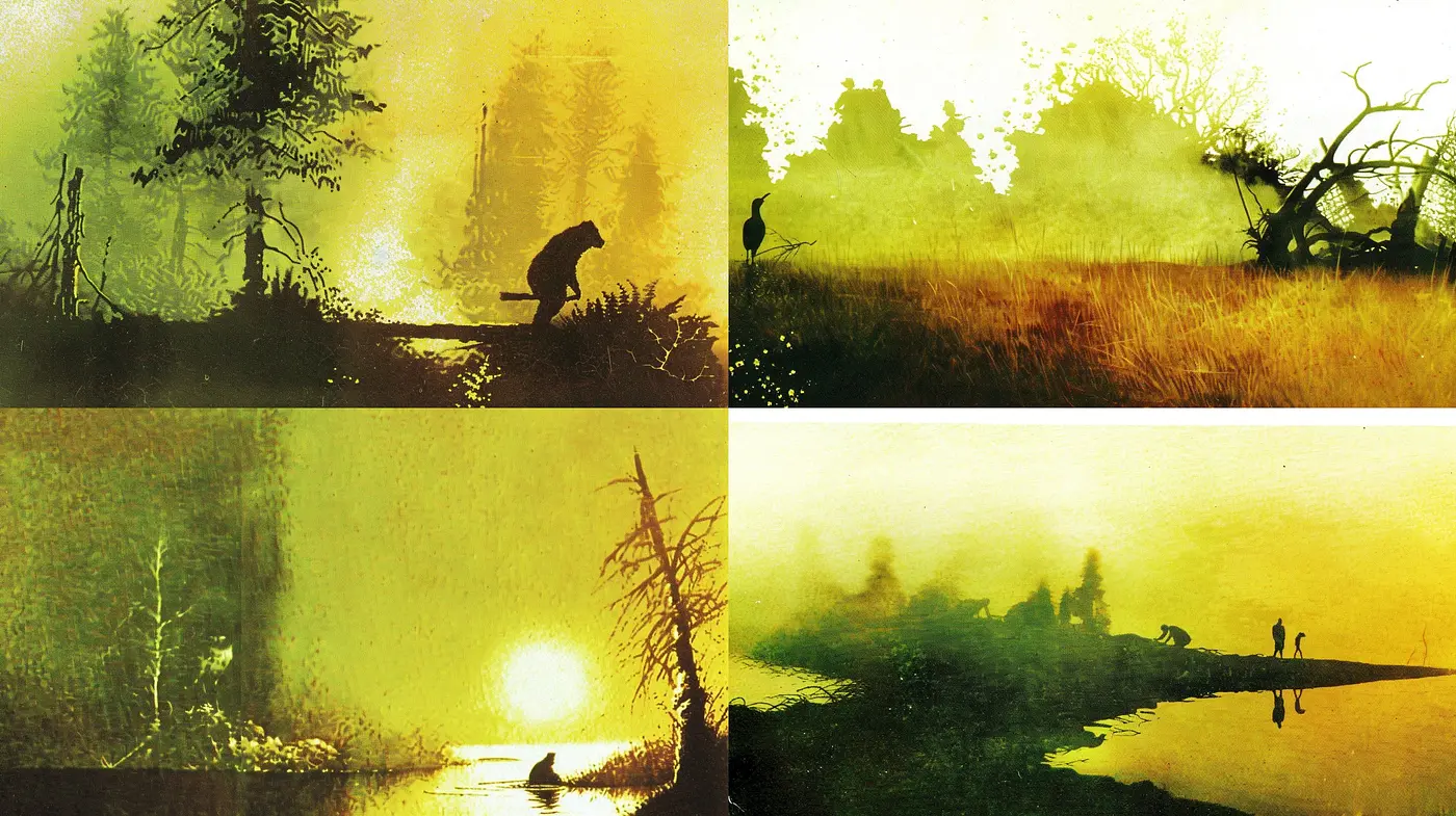 Ethereal Golden Haze: A Homage to Twilight Ambiance and Dreamlike Landscapes - Midjourney sref style