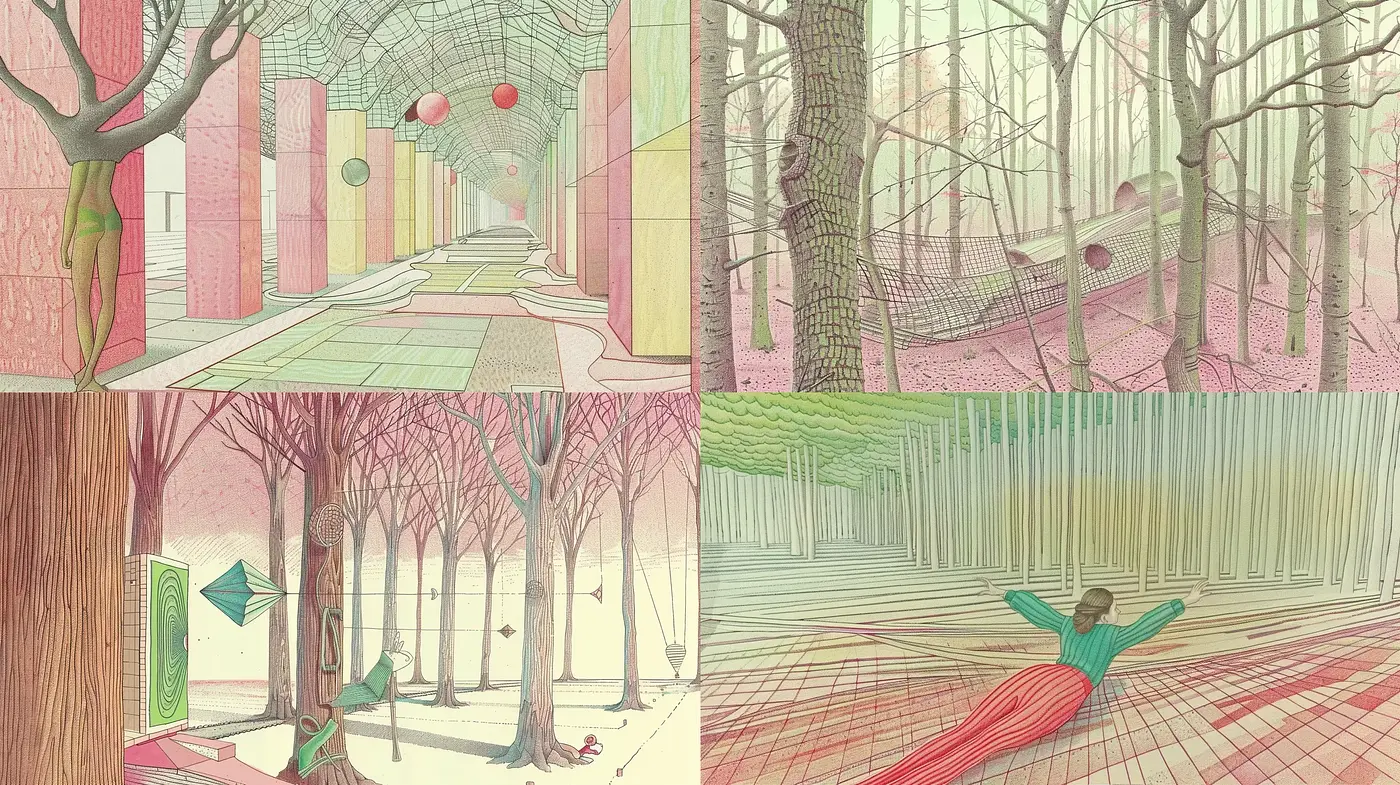 Ethereal Forest Whimsy: A Dream-like Exploration Through Stylized Environments - Midjourney sref style