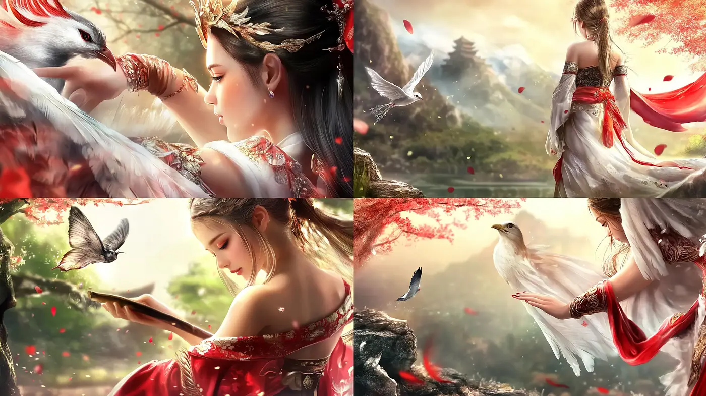 Ethereal Nature Enchantment with Surreal Fantasy Overtones - Midjourney sref style