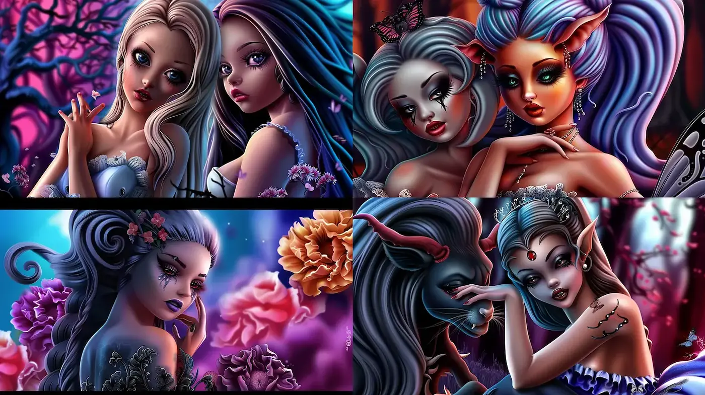 Fantasy portraiture with vibrant emotional resonance and intricate character designs - Midjourney sref style