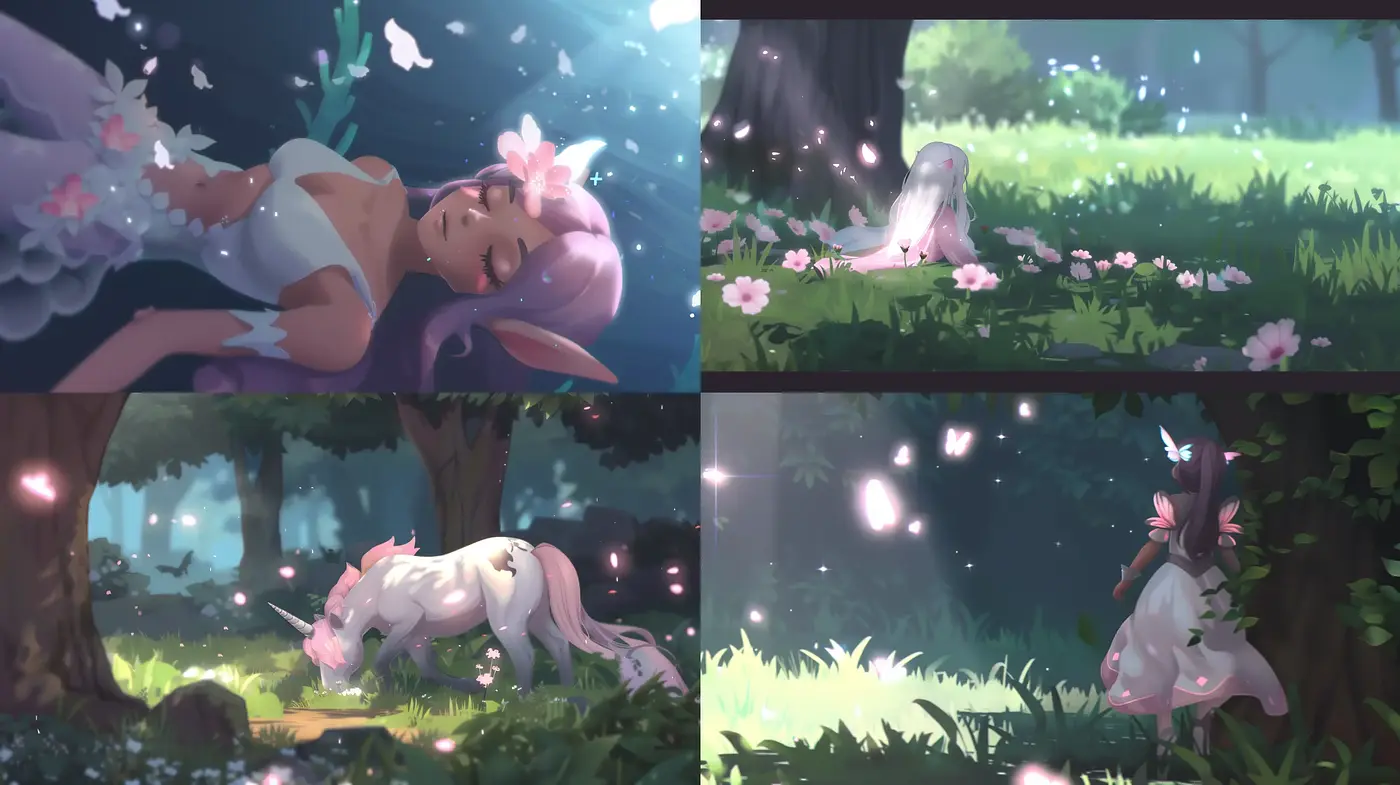 Enchanted Ethereal Dreamscape with Pastel Symphony - Midjourney sref style