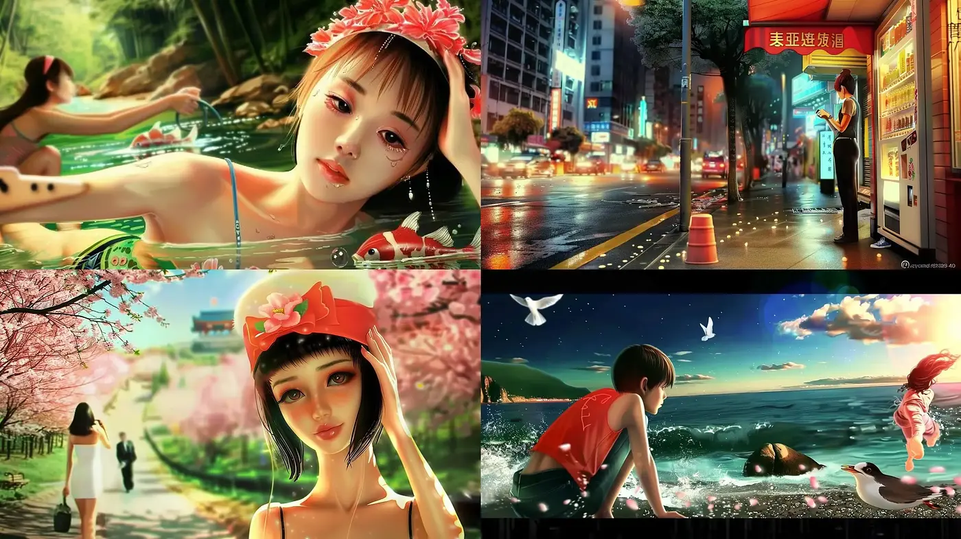 Luminous Dreamscape: A Harmonious Fusion of Anime and Photorealism - Midjourney sref style