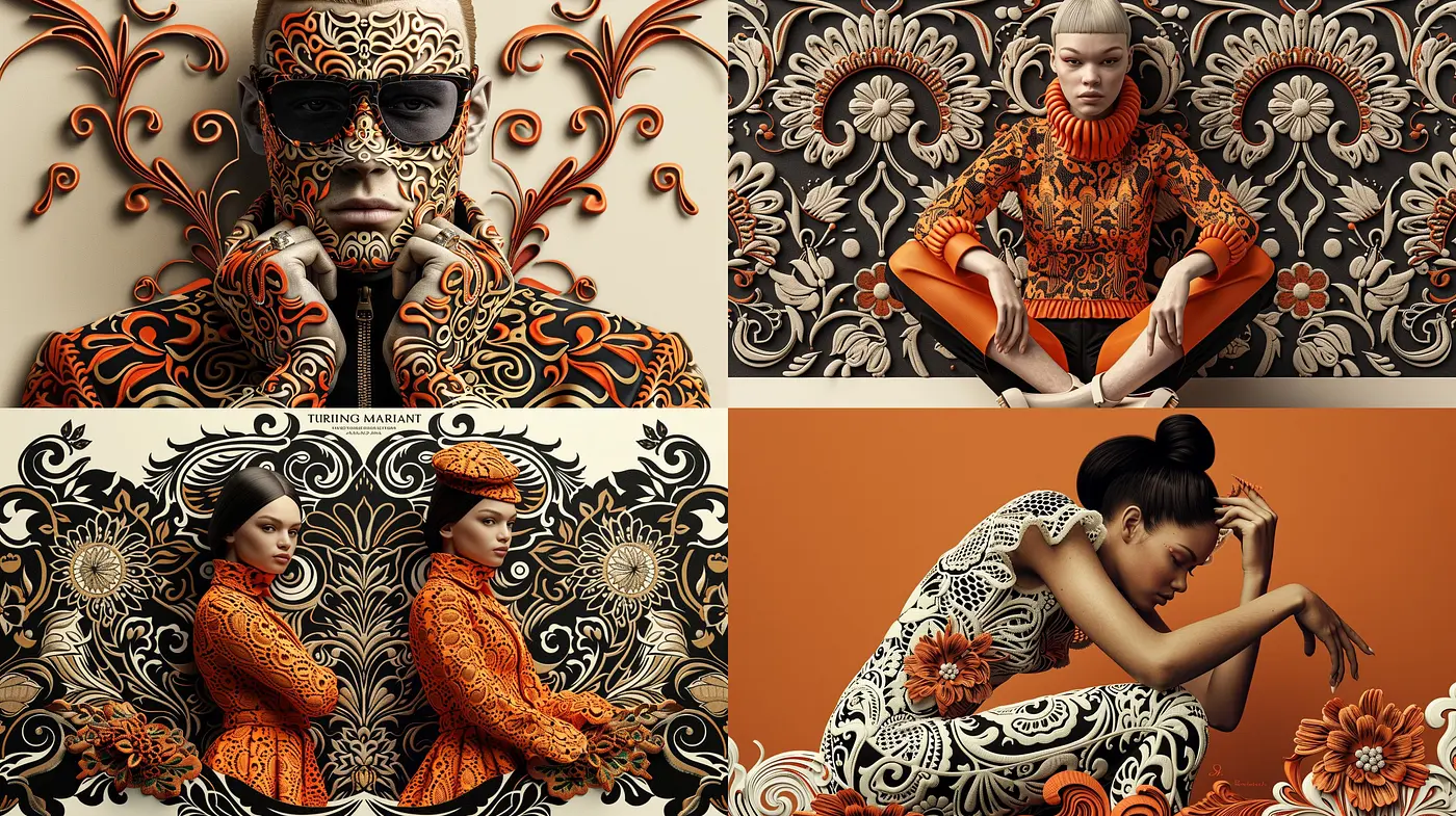 Baroque-Inspired Ornamental Symmetry with Warm Tonal Harmony - Midjourney sref style