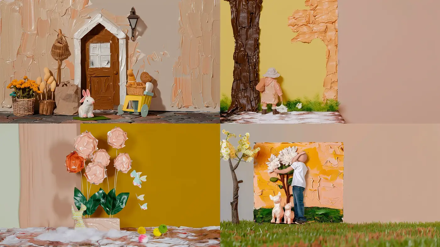 Warm Pastoral Scenes with Impasto Texture Influence - Midjourney sref style