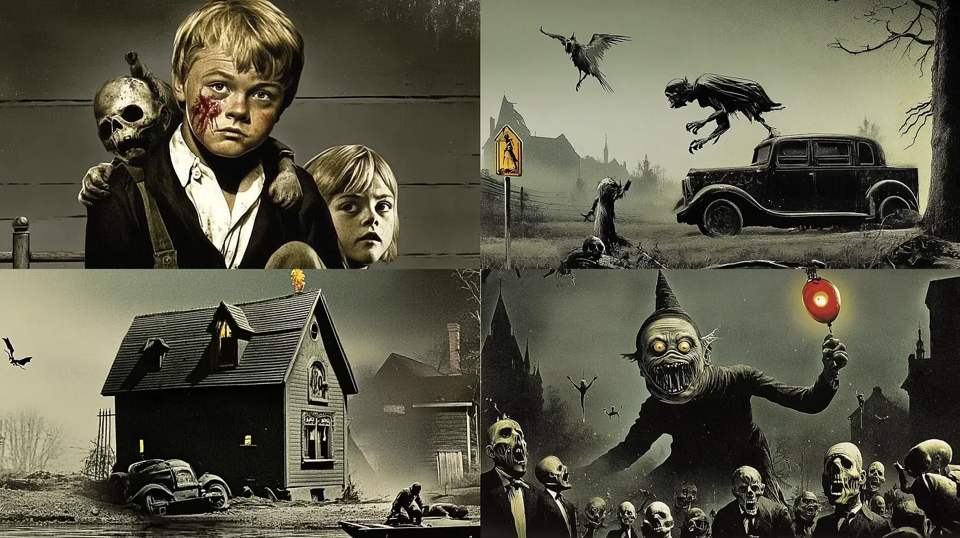 Gothic Elegance in Sepia Tones: A Homage to Haunting Nostalgia - Midjourney sref style