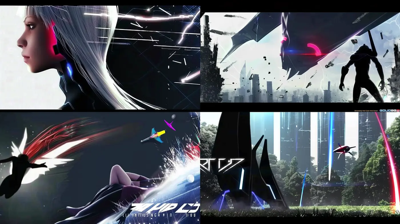 Futuristic Neon Dreamscape: A Stylized Blend of Cyberpunk Aesthetics and Neon Noir - Midjourney sref style
