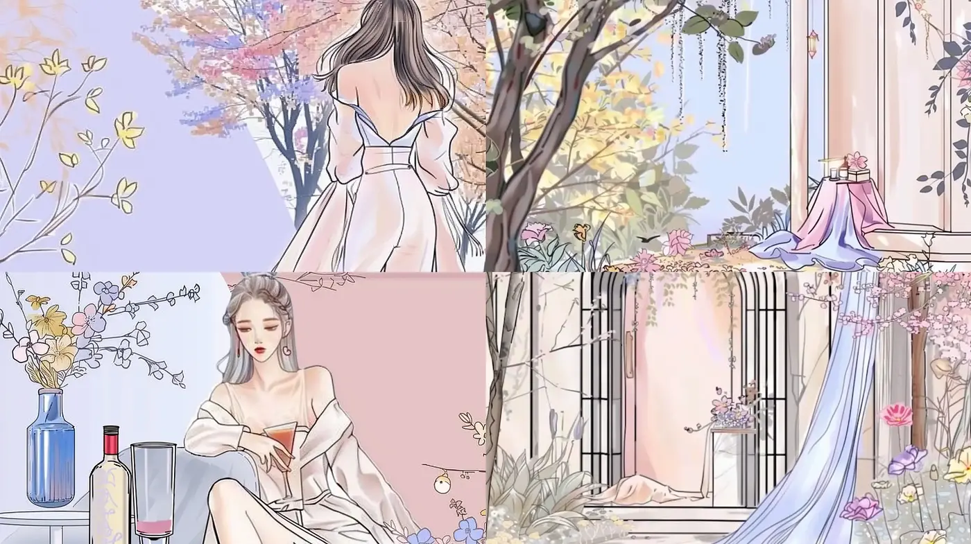 Ethereal Pastel Dreamscapes with a Serene Manga Essence - Midjourney sref style