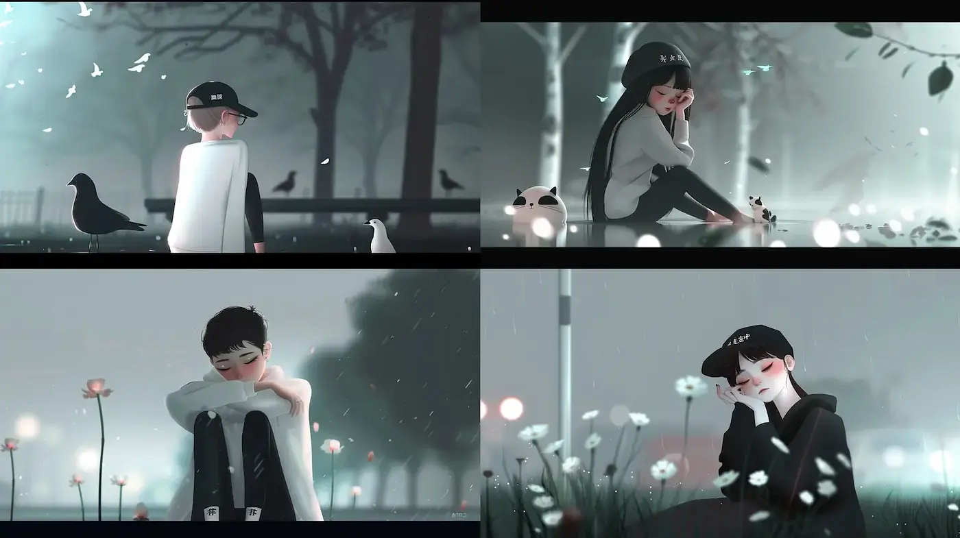 Emotive Digital Art with a Subdued Atmosphere - Midjourney sref style