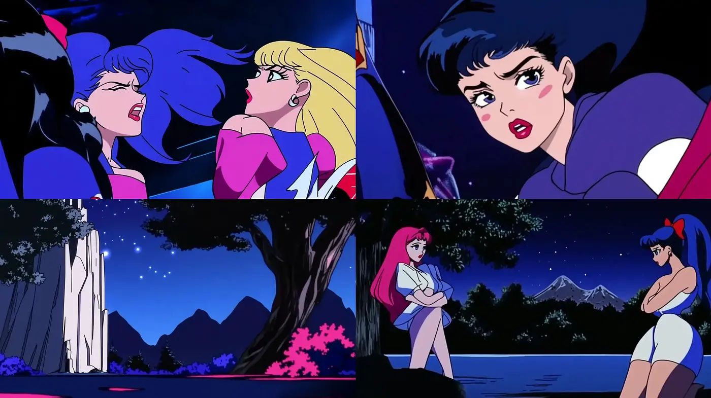 Stylized Nighttime Melancholy: A Study in Anime-Inspired Nostalgia - Midjourney sref style