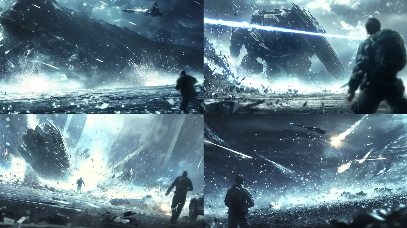 Epic Cinematic Sci-Fi Extravaganza - Midjourney sref style