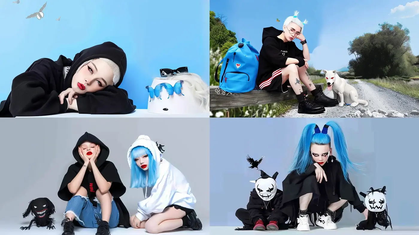 Contemporary Anime-Inspired Urban Fashion - Midjourney sref style