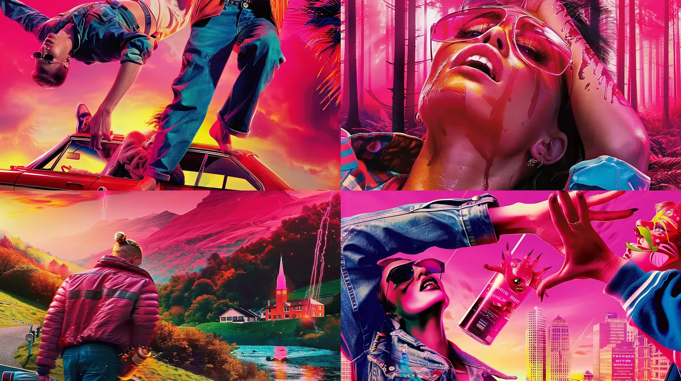 Radiant Neon Dreamscape: A Synthesis of Surreal Hyperrealism and Vibrant Hues - Midjourney sref style