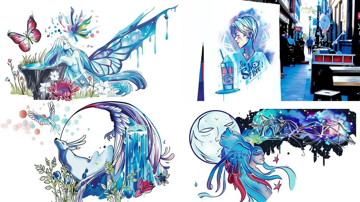 Ethereal Dreamscape Fusion with a Vibrant Anime Essence - Midjourney sref style