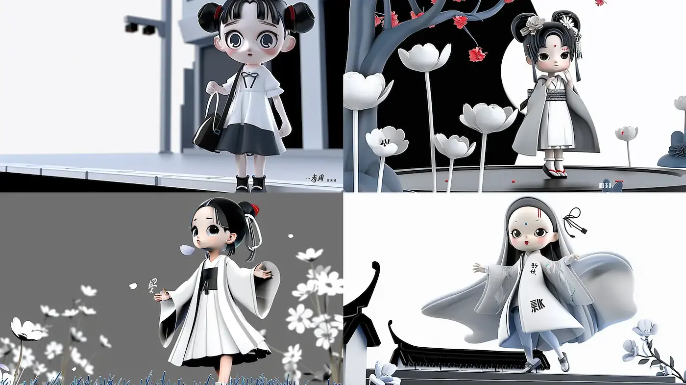 Charming and Whimsical Character Design with Cultural Influence - Midjourney sref style