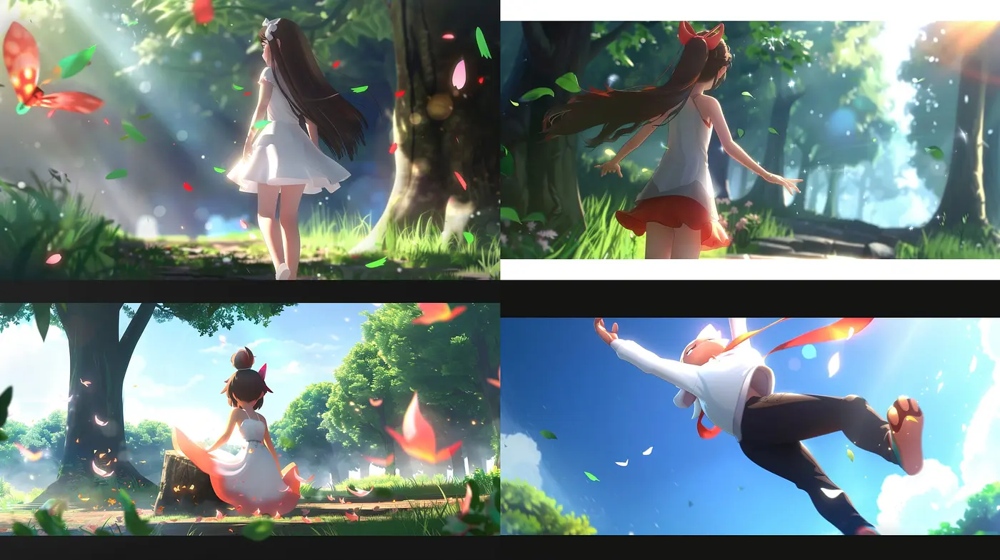 Luminous Dreamscape: A Synthesis of Vibrant Chromatic Harmony in Dynamic Anime Sceneries - Midjourney sref style