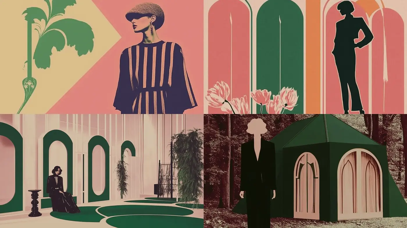 Ethereal Pastel Dreamscapes with Art Deco Elegance - Midjourney sref style