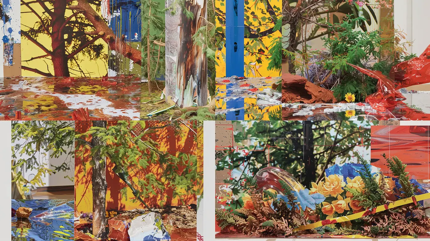 Abstract Divergence: A Cohesive Panorama of Vivid Textures and Splattered Hues - Midjourney sref style